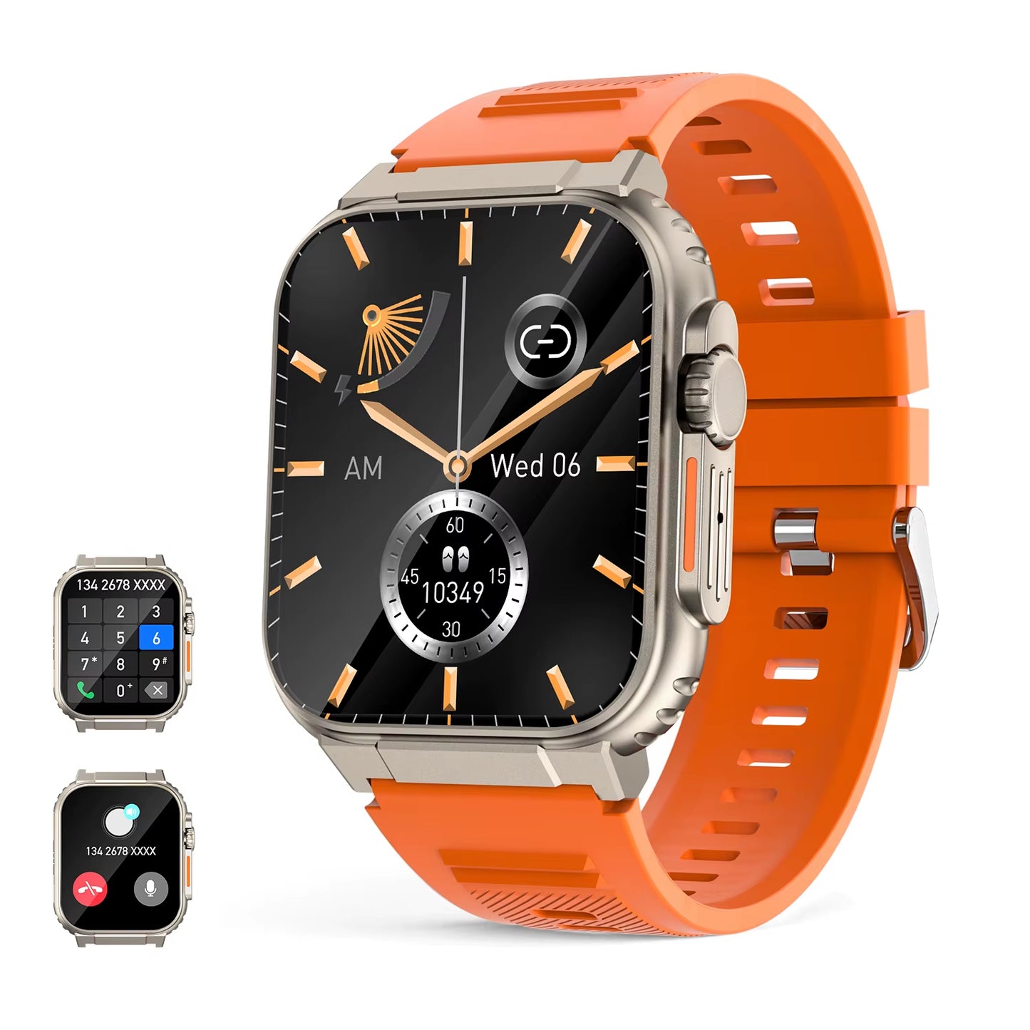 2.0 Inch Smart Music Watch - 600mAh Battery, 128MB Memory, Heart Rate Monitor & Fitness Tracker with TWS Support