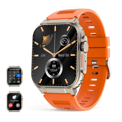 2.0 Inch Smart Music Watch - 600mAh Battery, 128MB Memory, Heart Rate Monitor & Fitness Tracker with TWS Support