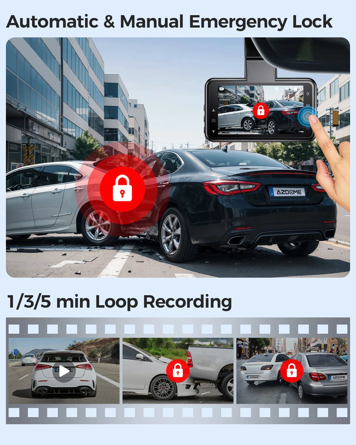 M17 1080P Dash Cam with ADAS, GPS, Night Vision & 24H Parking Monitor - WiFi App & 150°FOV