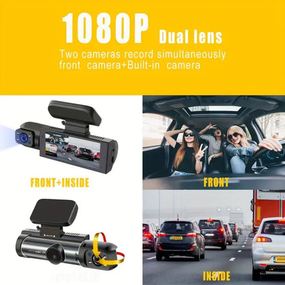 1080P HD Dash Cam with 150° Wide-Angle, G-Sensor, IR Night Vision & 128GB Support - Ultimate Car Video Recorder!