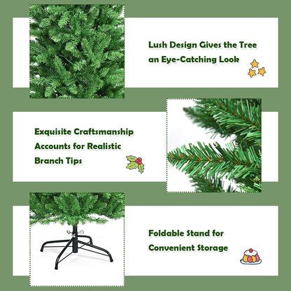 Pre-Lit Artificial Pencil Christmas Tree with Warm White Ul-Listed Lights