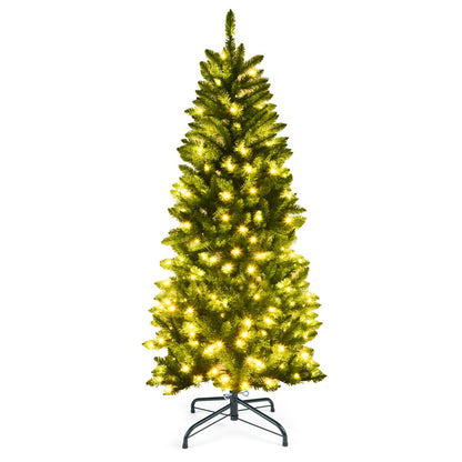 Pre-Lit Artificial Pencil Christmas Tree with Warm White Ul-Listed Lights