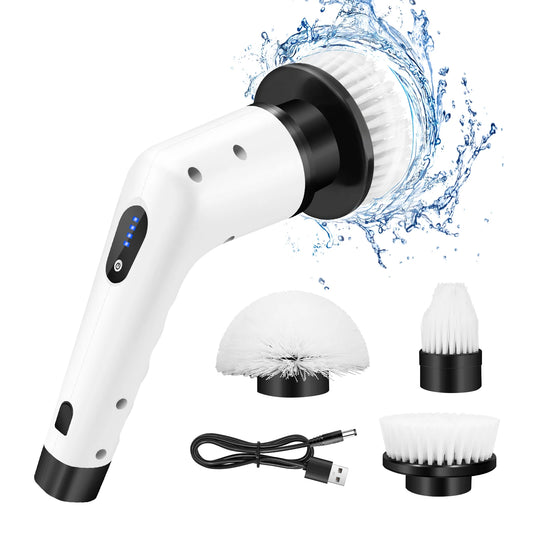 Powerful Cordless Electric Cleaning Brush - 3-in-1 Multi-Functional Handheld Tool for Bathroom, Toilet, and Floor Cleaning