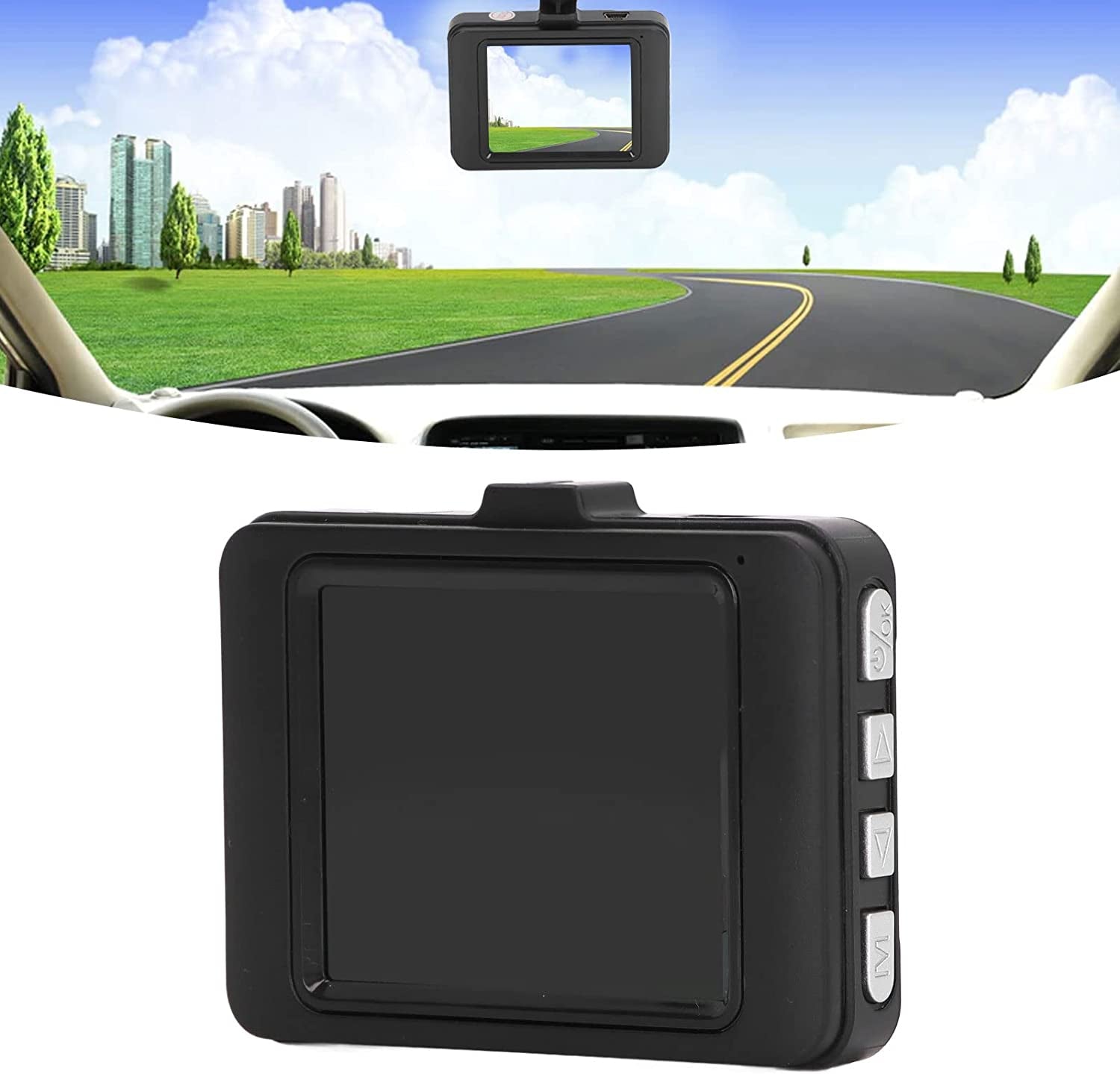 Dash Cam, 1080P Full HD Smart Dash Camera Dash Cam Front Rear Camera with Motion Detection, Loop Recording, G Sensor, Parking Mode, Dashboard Camera