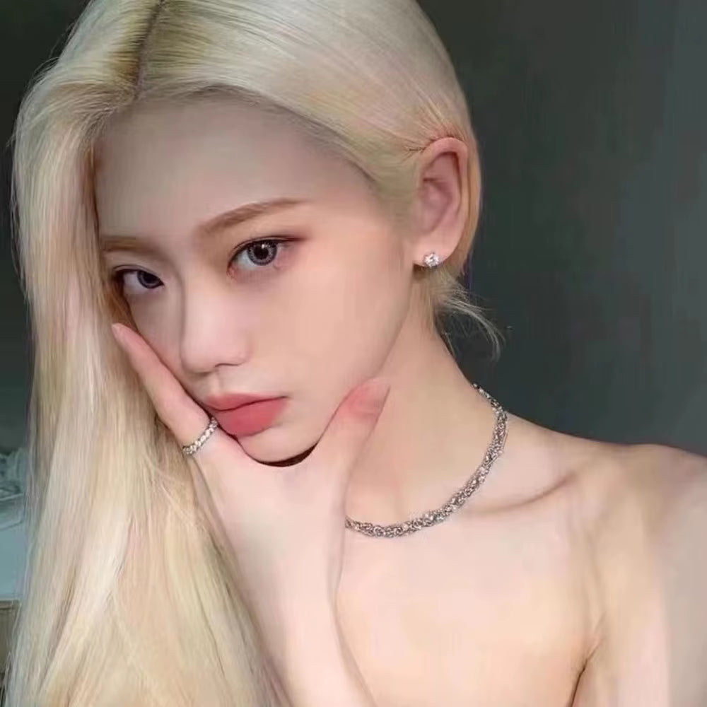 12 Pairs Cubic Zirconia Silver Earring Set round Grand Party Bling UK CZ